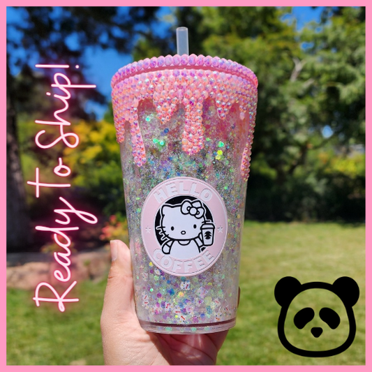 *Ready to Ship* 16 oz Kitty Snowglobe Tumbler