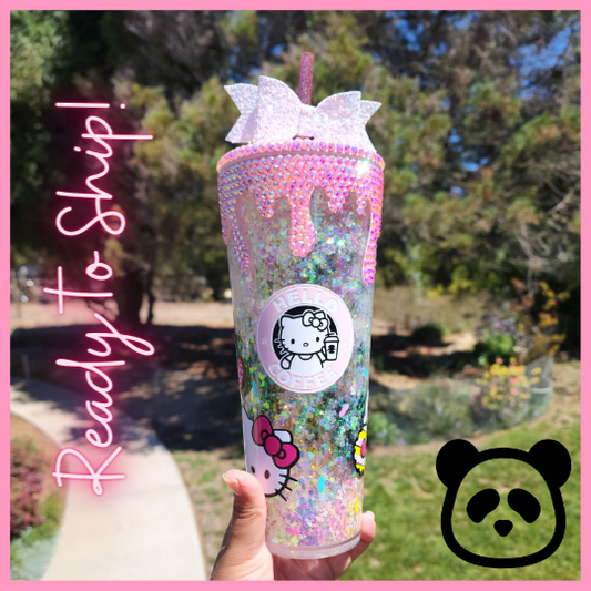 *Ready to Ship* Kitty Snowglobe Tumbler